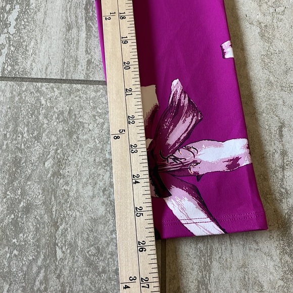 Avia leggings purple with floral design size M(7-8) for girls - Picture 5 of 6